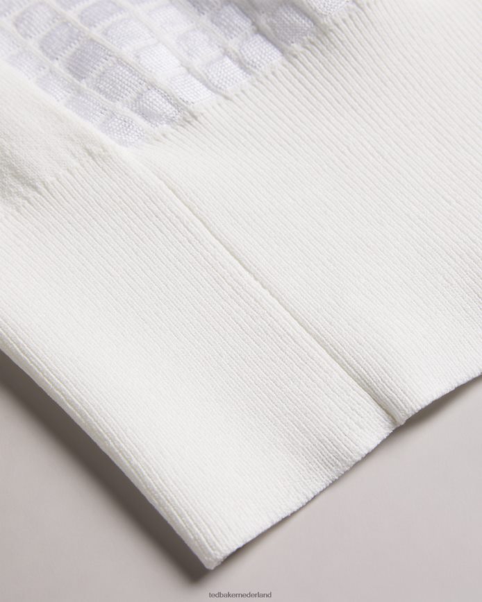 Ted Baker bobbiiy gebreid vest met paillettendetail wit kleding vrouwen 6R02N145