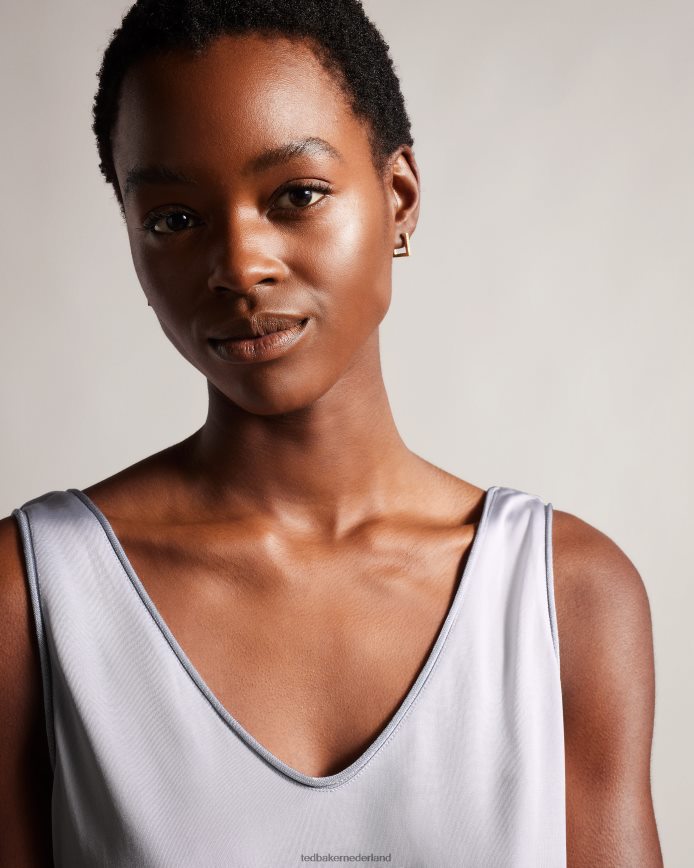 Ted Baker shavon v-vest aan de voorkant lichtgrijs kleding vrouwen 6R02N375