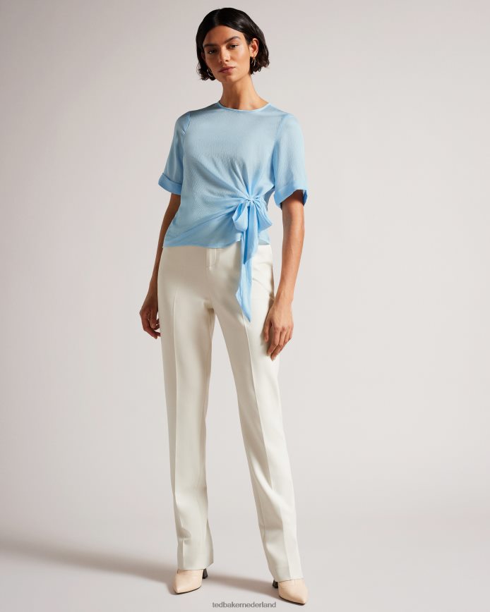 Ted Baker thaliya T-shirt met integrale stropdas lichtblauw kleding vrouwen 6R02N94