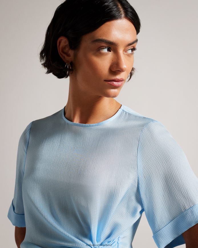 Ted Baker thaliya T-shirt met integrale stropdas lichtblauw kleding vrouwen 6R02N94