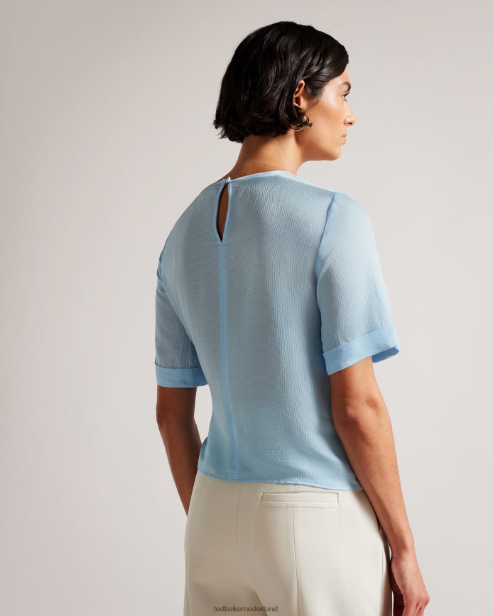 Ted Baker thaliya T-shirt met integrale stropdas lichtblauw kleding vrouwen 6R02N94