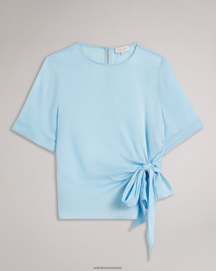 Ted Baker thaliya T-shirt met integrale stropdas lichtblauw kleding vrouwen 6R02N94