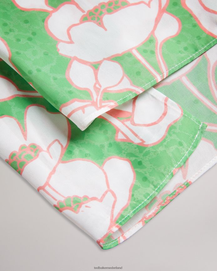 Ted Baker Kelany top met korte mouwen en schouderdetail groente kleding vrouwen 6R02N3