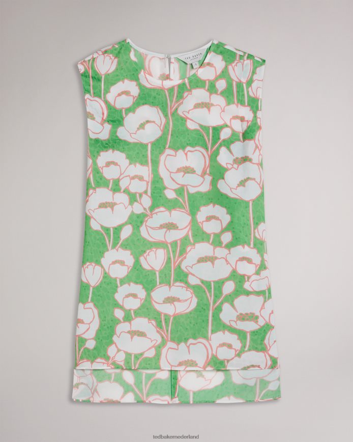 Ted Baker Kelany top met korte mouwen en schouderdetail groente kleding vrouwen 6R02N3