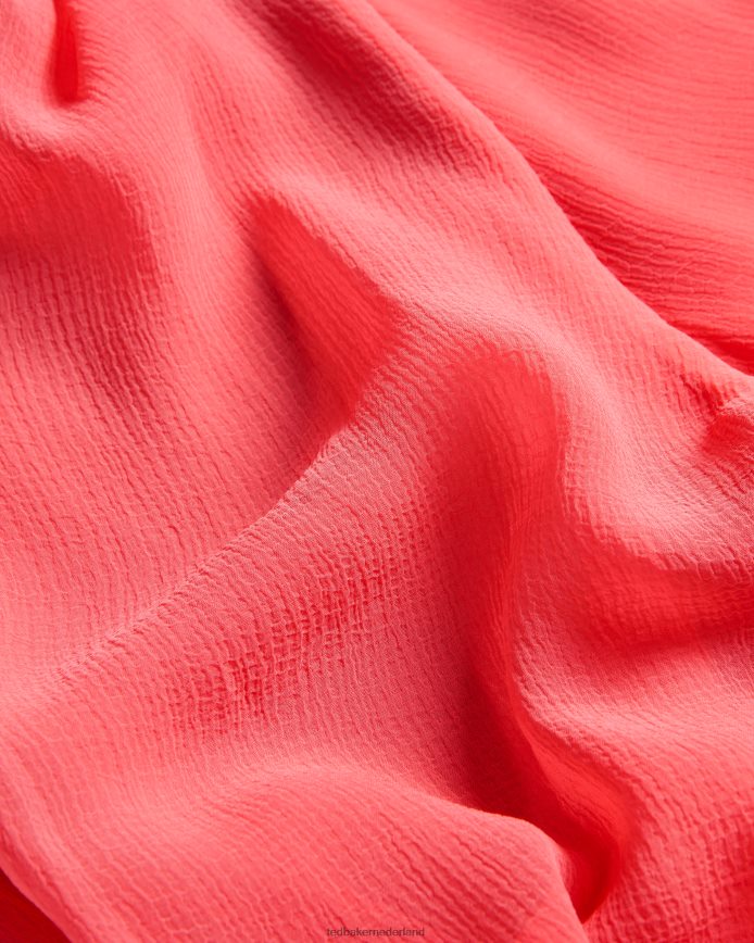 Ted Baker Nattelie boxy top met pofmouwen koraal kleding vrouwen 6R02N289