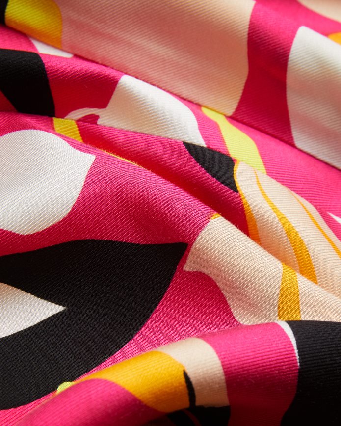 Ted Baker thaliah cami met abstracte print en dubbellaags effect fel roze kleding vrouwen 6R02N36