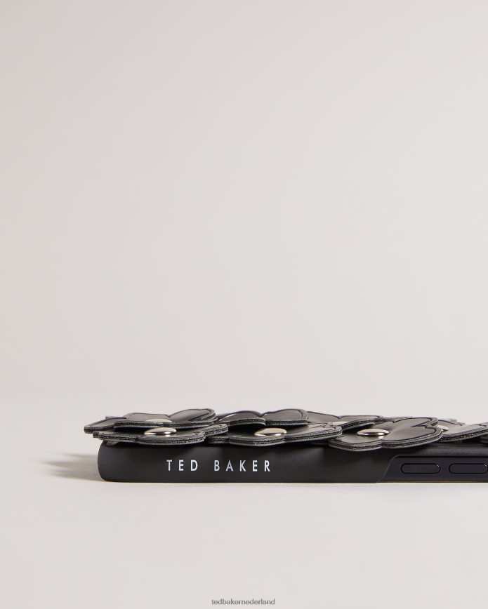 Ted Baker Floru Magnolia iPhone 12/12 Pro cliphoesje met appliqué zwart accessoires vrouwen 6R02N1205
