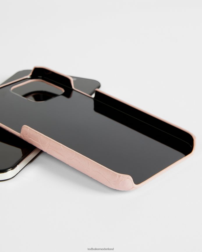 Ted Baker cattie imitatie croc iPhone 12 / 12 pro cliphoesje bleekroze accessoires vrouwen 6R02N2119