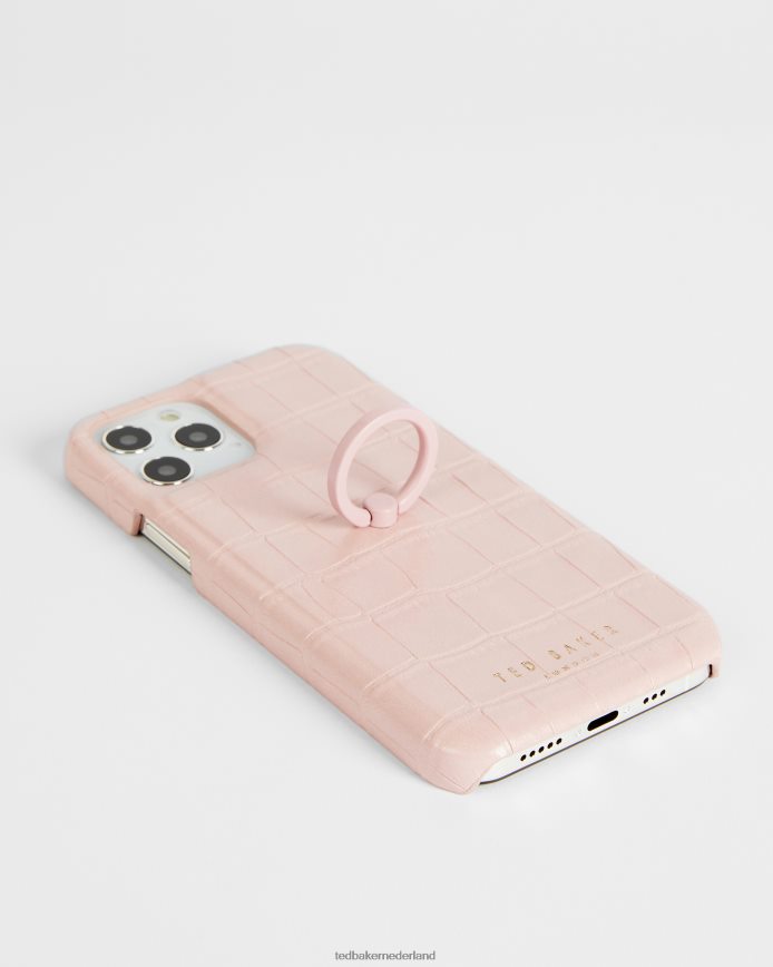 Ted Baker cattie imitatie croc iPhone 12 / 12 pro cliphoesje bleekroze accessoires vrouwen 6R02N2119