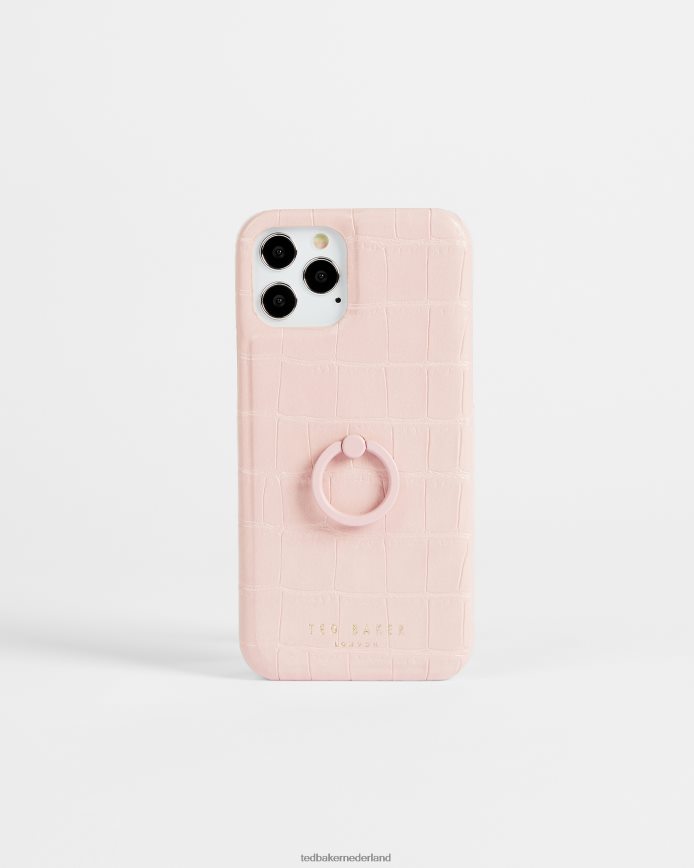 Ted Baker cattie imitatie croc iPhone 12 / 12 pro cliphoesje bleekroze accessoires vrouwen 6R02N2119