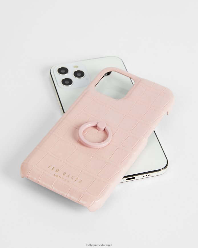 Ted Baker cattie imitatie croc iPhone 12 / 12 pro cliphoesje bleekroze accessoires vrouwen 6R02N2119