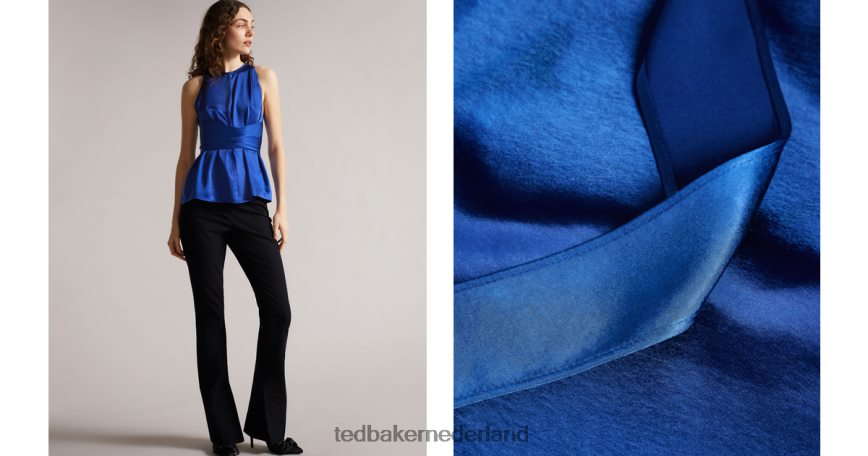 Ted Baker Mikelle zelfbindende halter cami donkerblauw kleding vrouwen 6R02N567