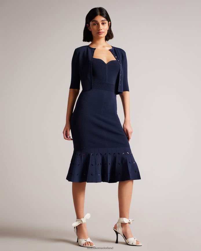 Ted Baker Perine rayon cropped vest marine kleding vrouwen 6R02N610