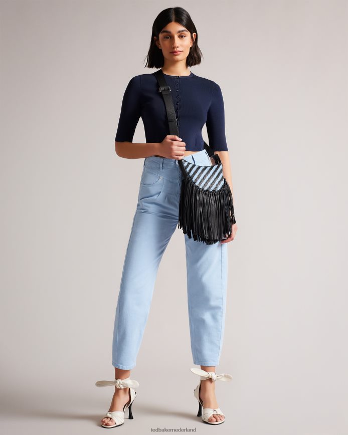 Ted Baker Perine rayon cropped vest marine kleding vrouwen 6R02N610