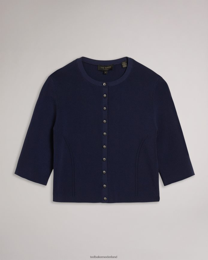 Ted Baker Perine rayon cropped vest marine kleding vrouwen 6R02N610