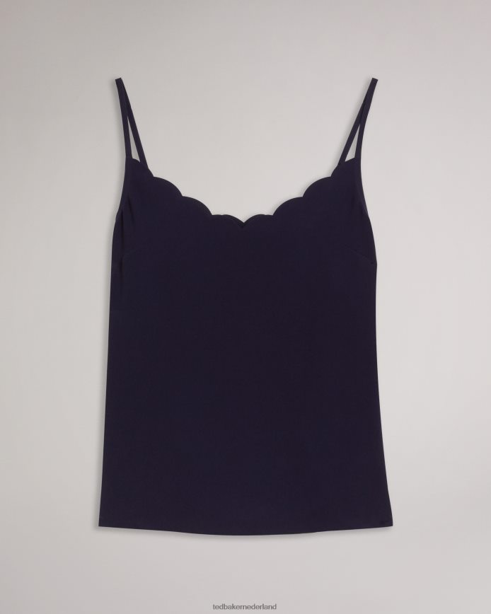 Ted Baker Siina cami-top met geschulpte halslijn marine kleding vrouwen 6R02N492