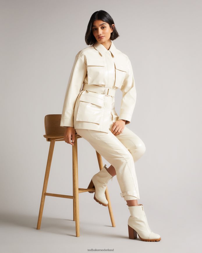 Ted Baker Vinala handige vinyl broek ivoor kleding vrouwen 6R02N596