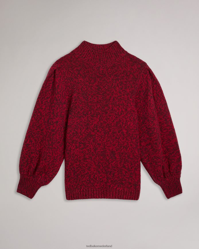 Ted Baker elvinaa dikke trui met statement mouwen fel rood kleding vrouwen 6R02N594