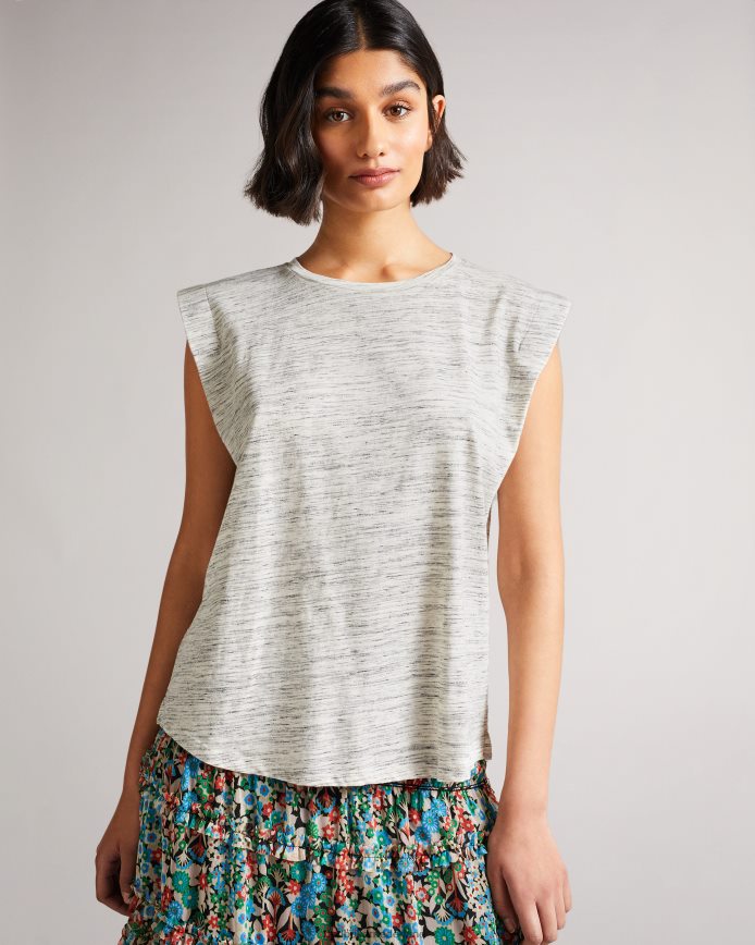 Ted Baker julesa vest met schouderdetail wit kleding vrouwen 6R02N580