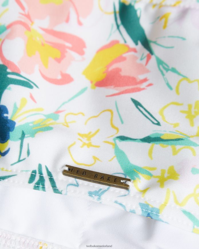 Ted Baker malray bikinitop met gebloemde ruches wit kleding vrouwen 6R02N620