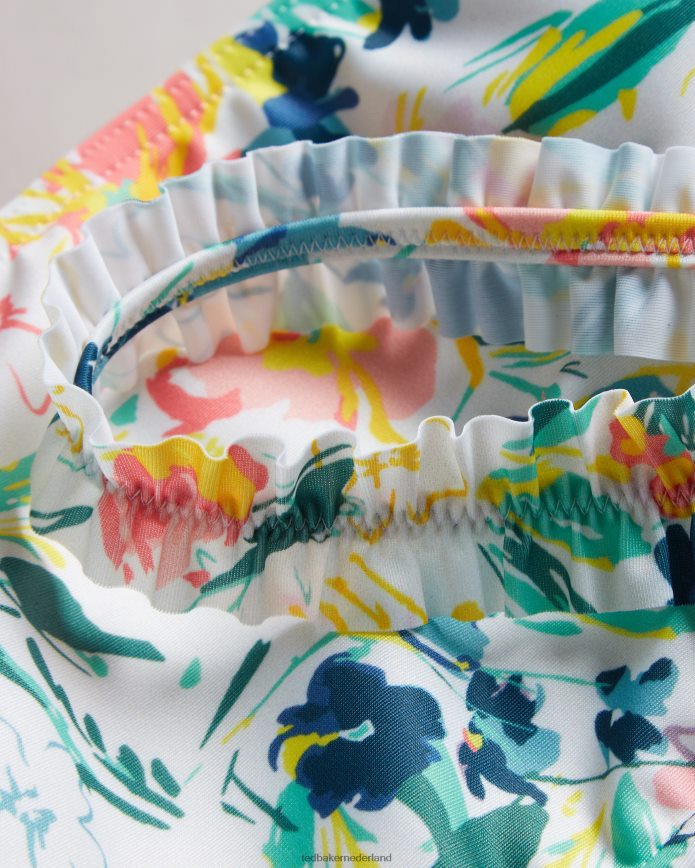 Ted Baker malray bikinitop met gebloemde ruches wit kleding vrouwen 6R02N620