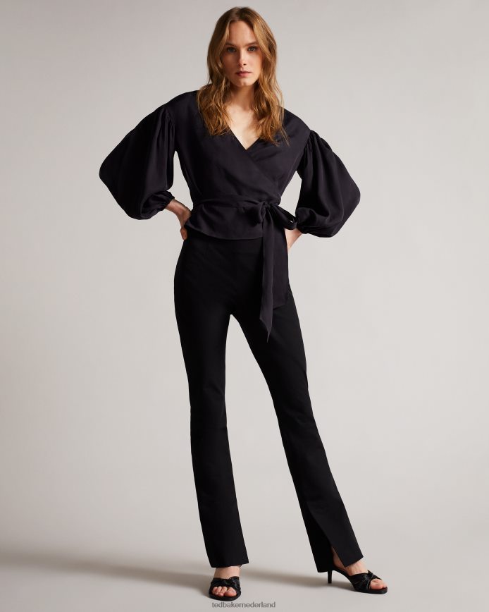 Ted Baker ralda wikkeltop met blouson volledige mouw marine kleding vrouwen 6R02N568